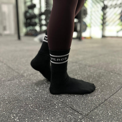 Crew Socks - Black | Pink