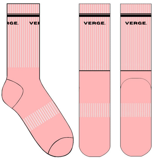 Verge Crew Socks (Pink)